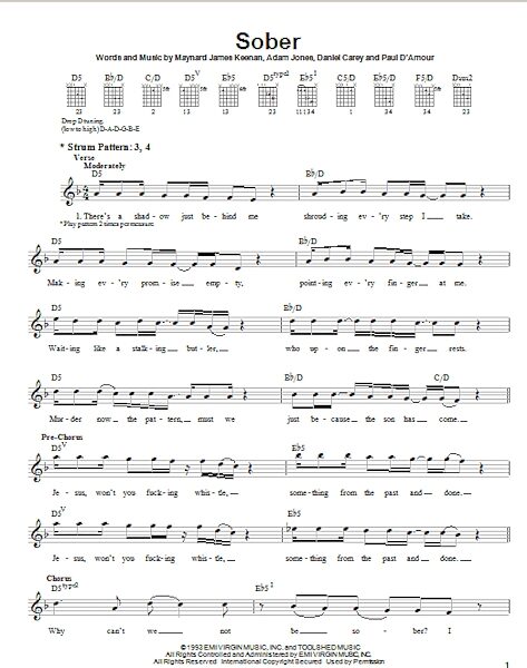 open zoom image for Sober - Easy Guitar, New, Main