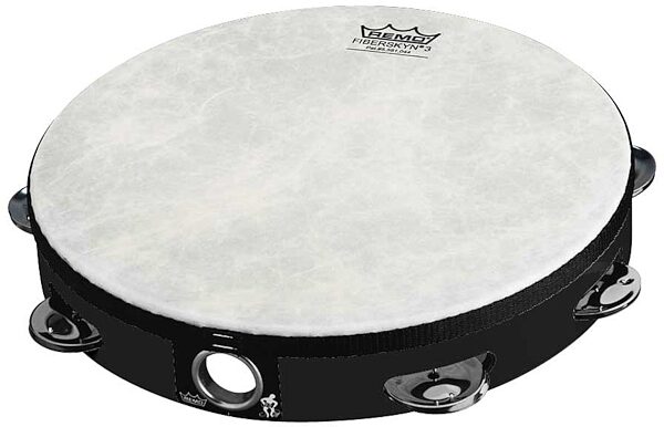 open zoom image for Remo Fiberskyn 3 Pretuned Head Tambourine (Single Row), Black