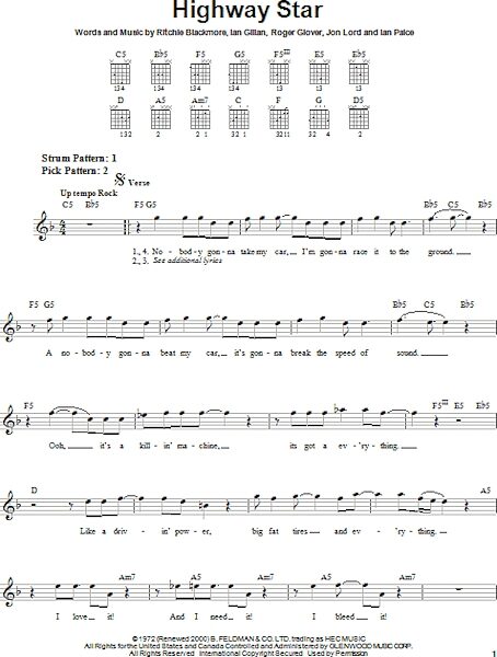 open zoom image for Highway Star - Easy Guitar, New, Main
