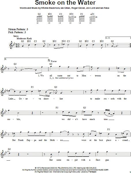 open zoom image for Smoke On The Water - Easy Guitar, New, Main