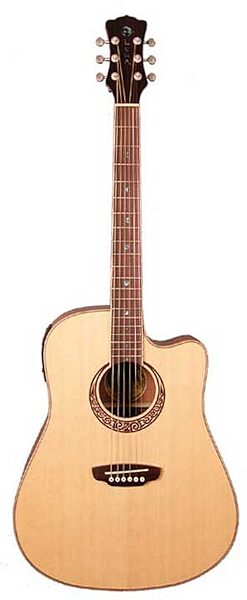 open zoom image for Luna Muse Series Quilt Ash Acoustic-Electric Guitar, Main