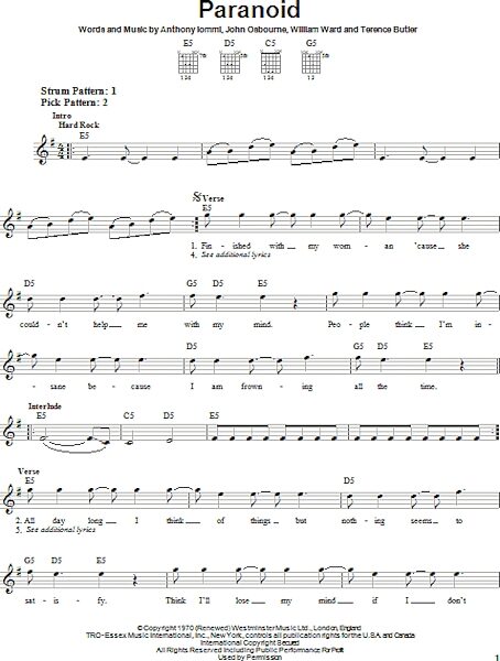 open zoom image for Paranoid - Easy Guitar, New, Main