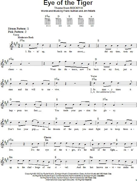open zoom image for Eye Of The Tiger - Easy Guitar, New, Main