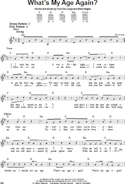 open zoom image for What's My Age Again? - Easy Guitar, New, Main