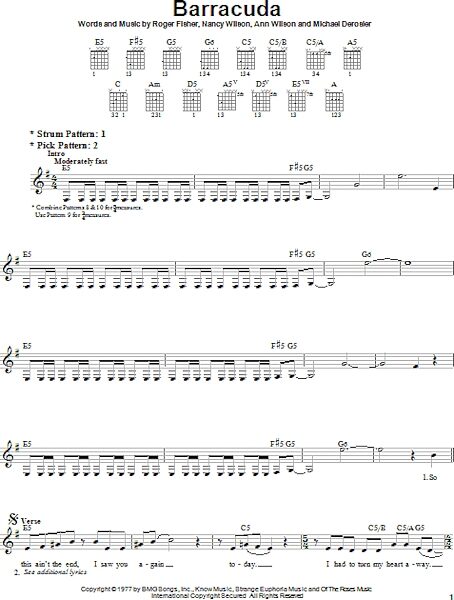 open zoom image for Barracuda - Easy Guitar, New, Main