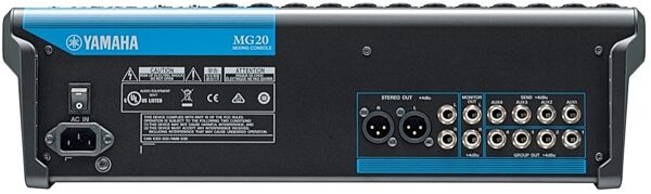 open zoom image for Yamaha MG20 Mixer, 6-Bus, New, Rear
