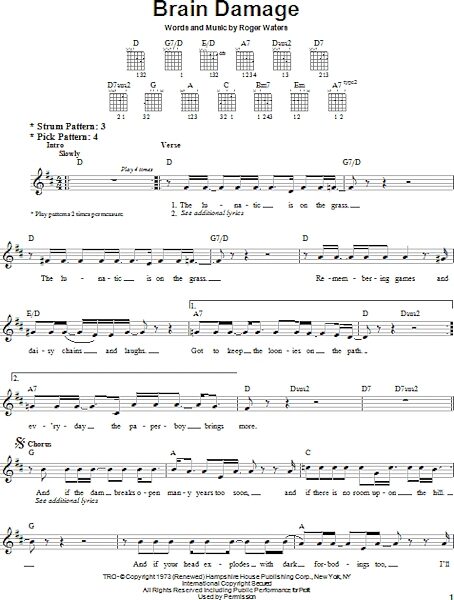 open zoom image for Brain Damage - Easy Guitar, New, Main