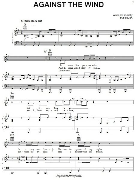 open zoom image for Against The Wind - Piano/Vocal/Guitar, New, Main