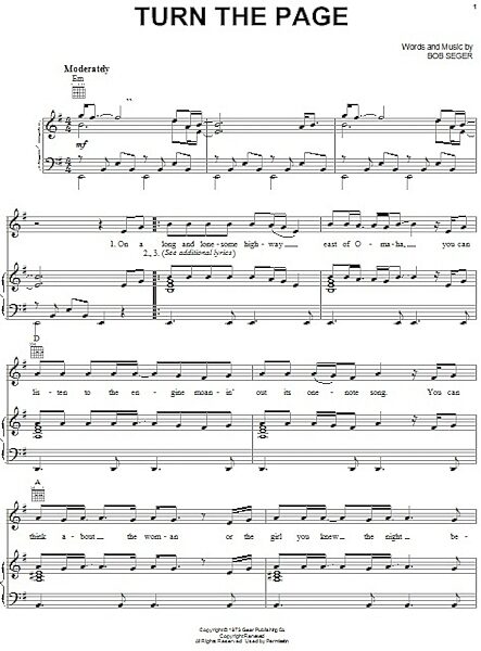 open zoom image for Turn The Page - Piano/Vocal/Guitar, New, Main