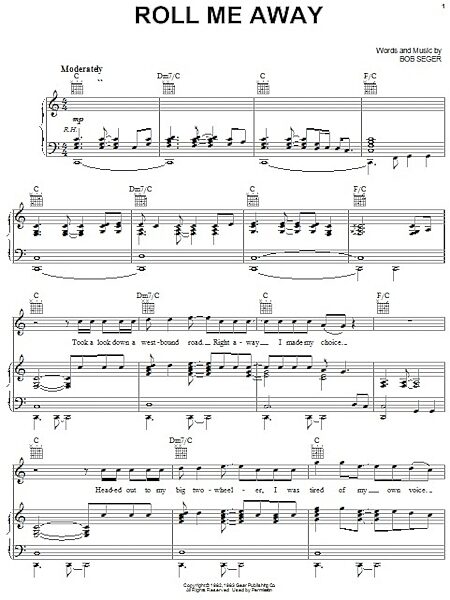 open zoom image for Roll Me Away - Piano/Vocal/Guitar, New, Main