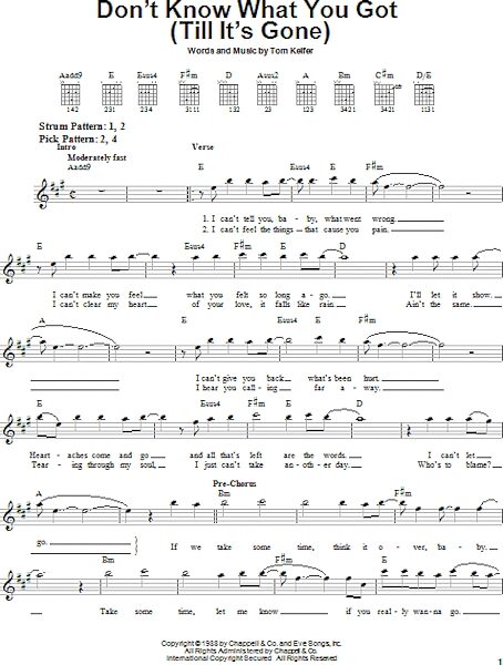 open zoom image for Don't Know What You Got (Till It's Gone) - Easy Guitar, New, Main