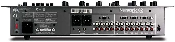 open zoom image for Numark C2 5-Channel Rack DJ Mixer, Rear
