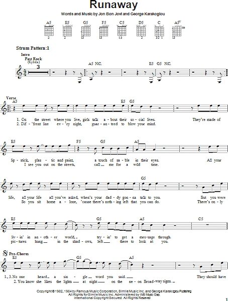 open zoom image for Runaway - Easy Guitar, New, Main
