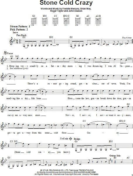 open zoom image for Stone Cold Crazy - Easy Guitar, New, Main
