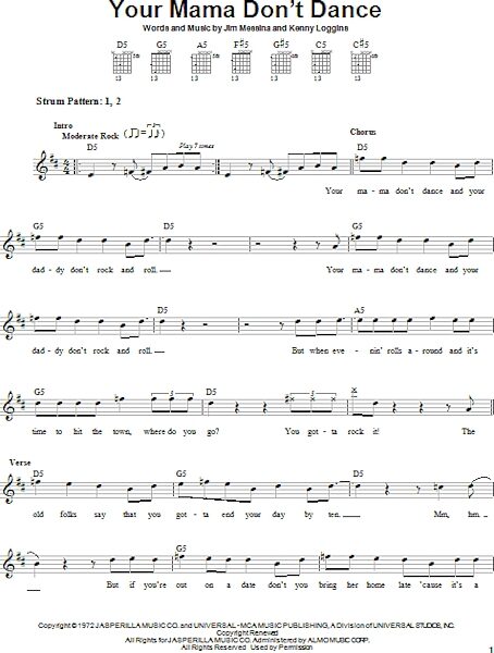 open zoom image for Your Mama Don't Dance - Easy Guitar, New, Main