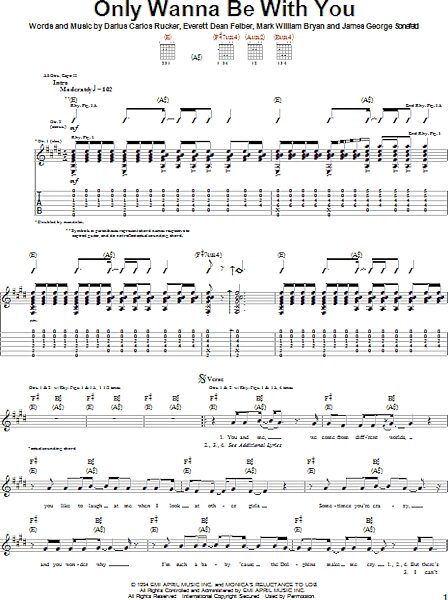 open zoom image for Only Wanna Be With You - Guitar TAB, New, Main