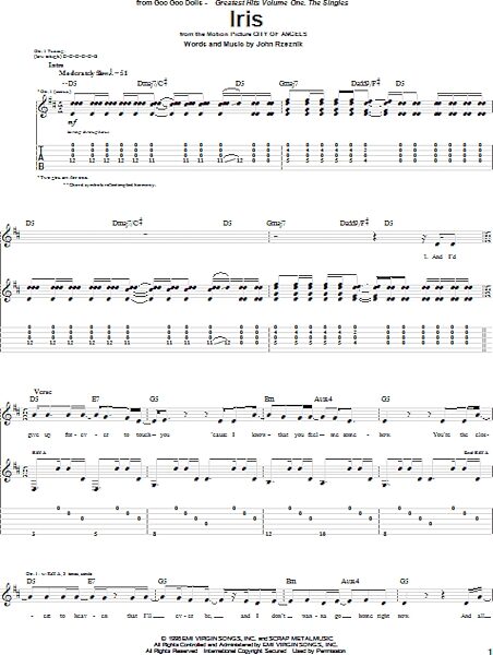 open zoom image for Iris - Guitar TAB, New, Main