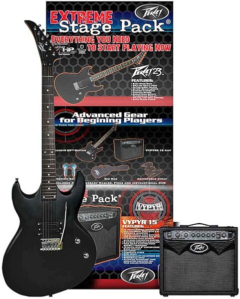 open zoom image for Peavey Vypyr Stage Electric Guitar Package, Satin Black