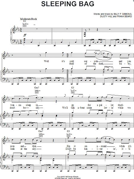 open zoom image for Sleeping Bag - Piano/Vocal/Guitar, New, Main