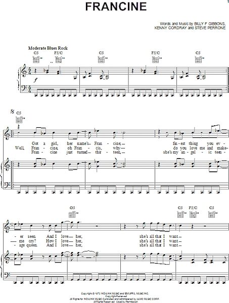open zoom image for Francine - Piano/Vocal/Guitar, New, Main