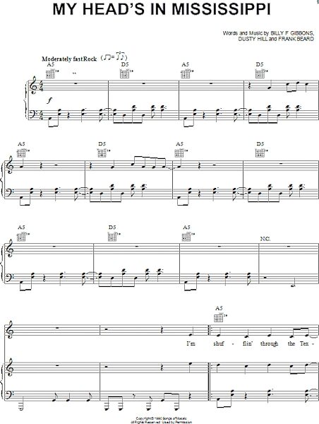 open zoom image for My Head's In Mississippi - Piano/Vocal/Guitar, New, Main