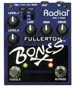 open zoom image for Radial Fullerton Bones Dual Distortion Pedal, Main