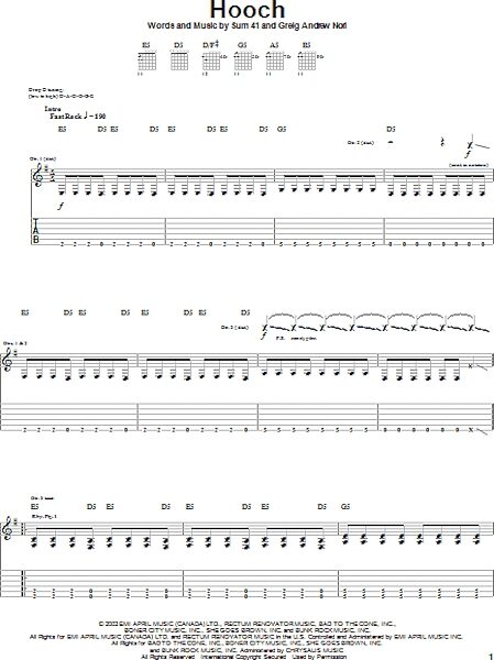 open zoom image for Hooch - Guitar TAB, New, Main
