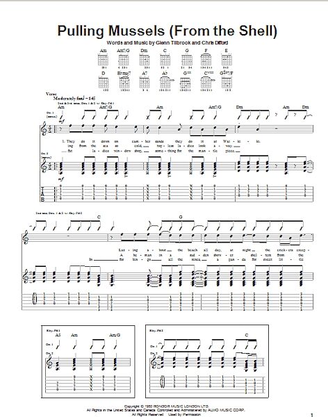 open zoom image for Pulling Mussels (From The Shell) - Guitar TAB, New, Main