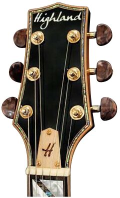 open zoom image for Highland HEJ630B Hep Cat Deluxe Electric Guitar with Bigsby Tremolo, Headstock