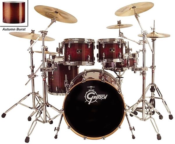 open zoom image for Gretsch RNE825 Renown Maple 5-Piece Drum Shell Kit, Autumn Burst