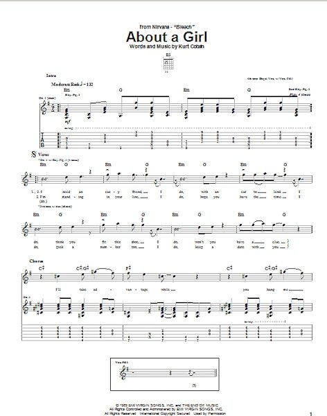 open zoom image for About A Girl - Guitar TAB, New, Main