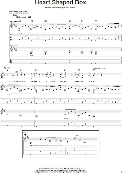 open zoom image for Heart Shaped Box - Guitar TAB, New, Main
