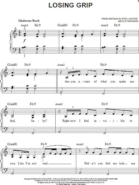 open zoom image for Losing Grip - Easy Piano, New, Main