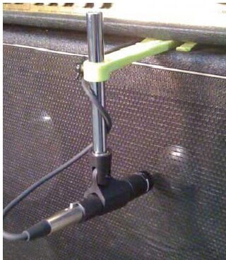 open zoom image for Alien Apparatus Alien Hand Microphone Stand, In Use 2