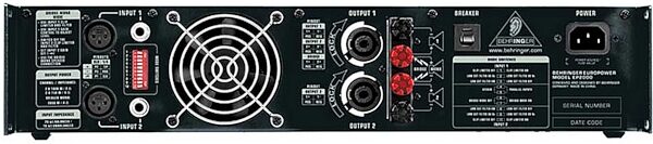 open zoom image for Behringer EP2000 Power Amplifier, Rear