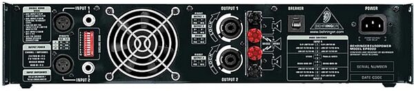 open zoom image for Behringer EP4000 Power Amplifier, Rear