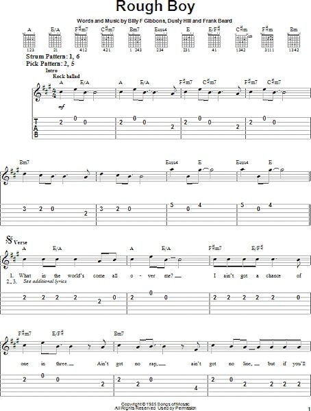 open zoom image for Rough Boy - Easy Guitar with TAB, New, Main
