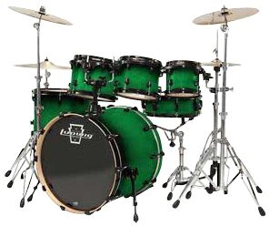 open zoom image for Ludwig LCB22RX Element Power 5-Piece Drum Shell Kit, Green Fade