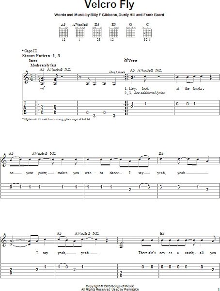 open zoom image for Velcro Fly - Easy Guitar with TAB, New, Main