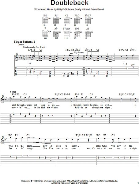 open zoom image for Doubleback - Easy Guitar with TAB, New, Main