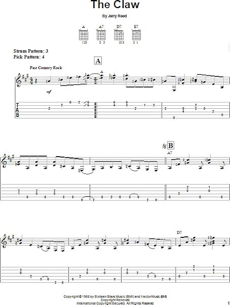open zoom image for The Claw - Easy Guitar with TAB, New, Main