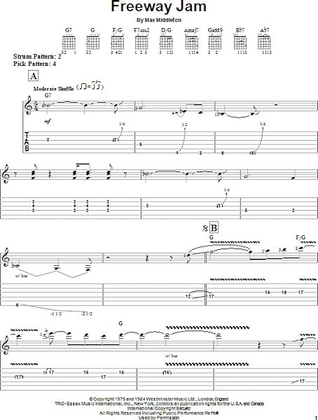 open zoom image for Freeway Jam - Easy Guitar with TAB, New, Main