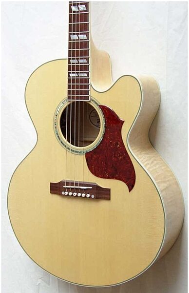 open zoom image for Gibson J-165 EC Maple Compact Jumbo Acoustic-Electric Guitar (with Case), Antique Natural - Closeup