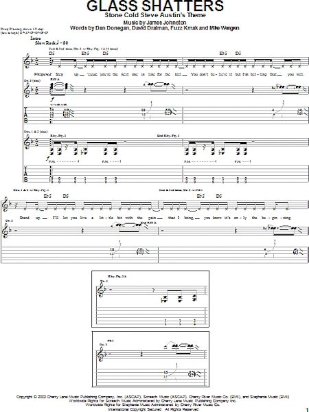 open zoom image for Glass Shatters - Guitar TAB, New, Main