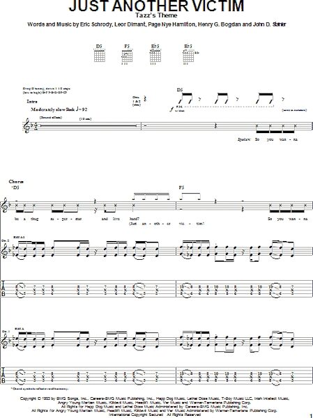 open zoom image for Just Another Victim - Guitar TAB, New, Main