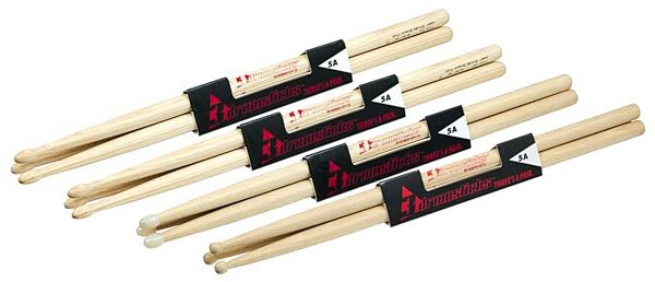 open zoom image for 3 Drumsticks 5A Hickory Drumsticks, 12-Pack