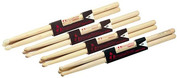 open zoom image for 3 Drumsticks 2B Hickory Drumsticks, 12-Pack