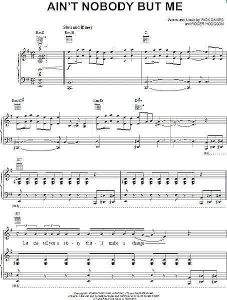 open zoom image for Ain't Nobody But Me - Piano/Vocal/Guitar, New, Main
