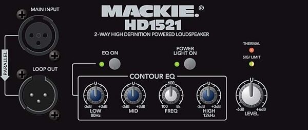 open zoom image for Mackie HD1521 2-Way 15" Powered Loudspeaker, Panel Detail