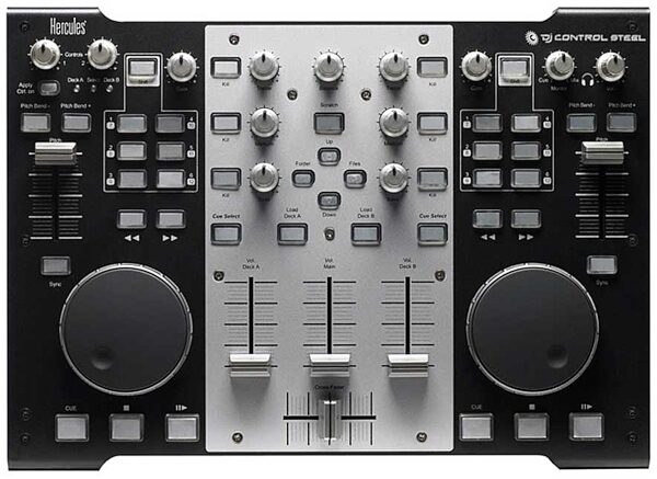 open zoom image for Hercules DJ Control Steel Professional USB Controller, Top
